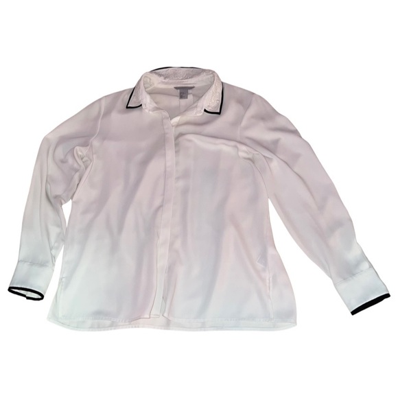 H&M Button up with Collar Detail Size: 10 Black and White - Picture 1 of 3